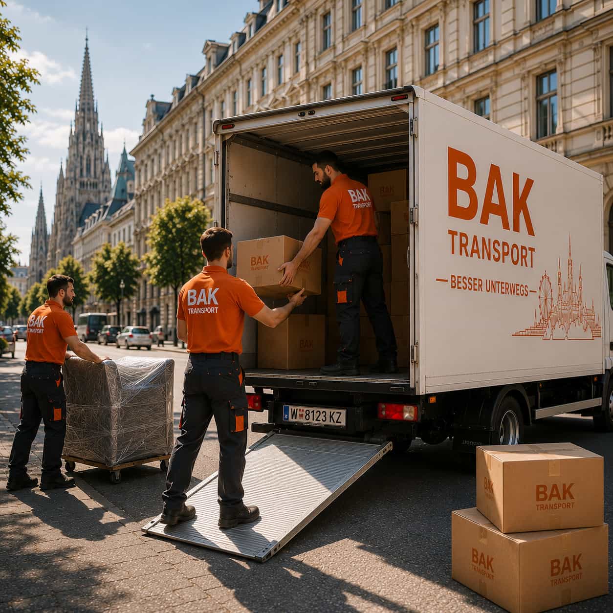 BAK Transport Wien — Umzugshelfer bei der Arbeit
