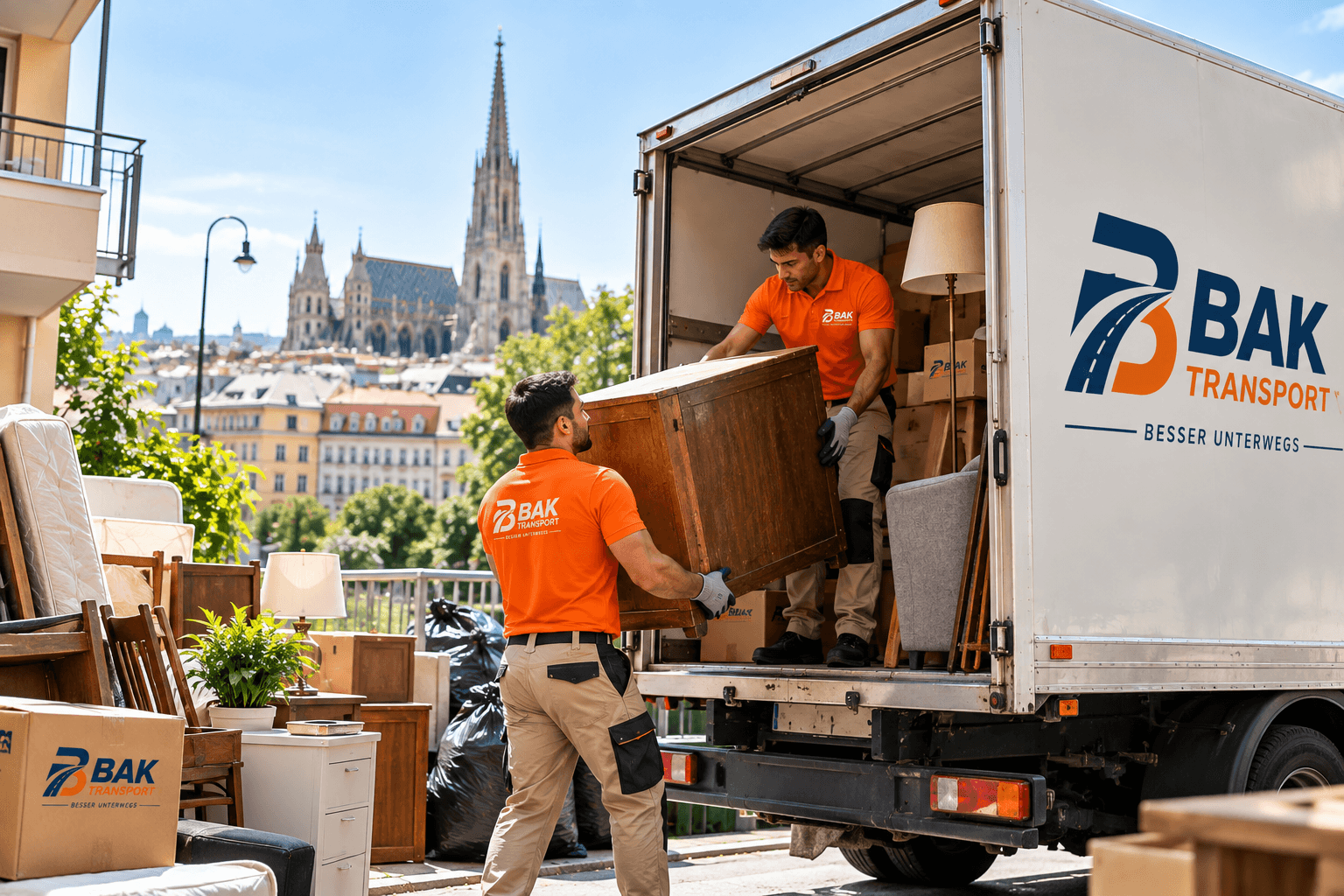 BAK Transport bei einer Entrümpelung in Wien